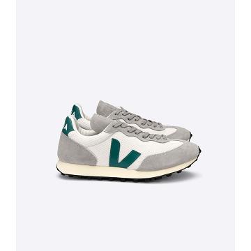 Silver/White Men's Veja RIO BRANCO HEXAMESH Running Shoes | AU 169MQZ